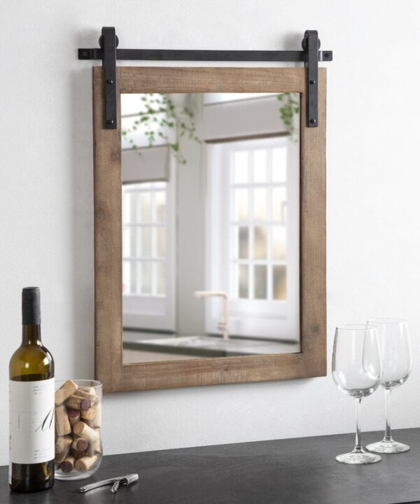 Herrman Modern Farmhouse Distressed Accent Mirror