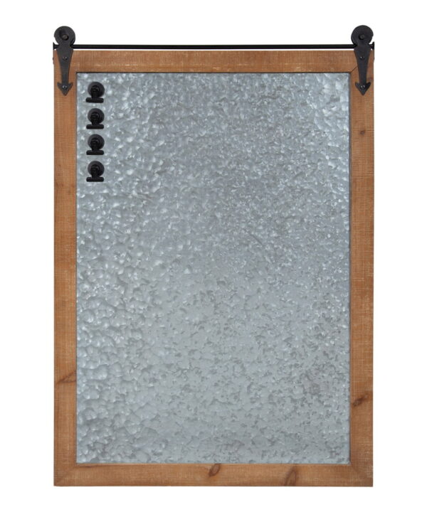 Herrman Modern Farmhouse Barn Door Magnetic Wall Mounted Board