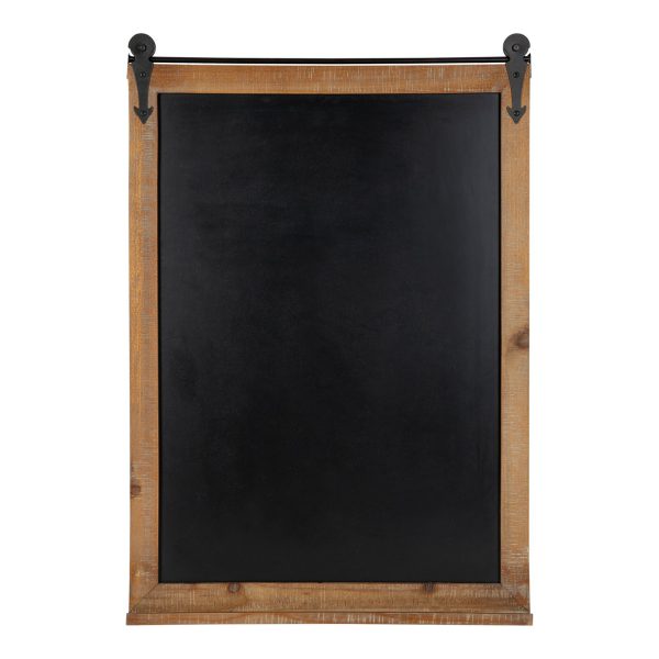 Herrman Farmhouse Barn Door Wall Mounted Chalkboard