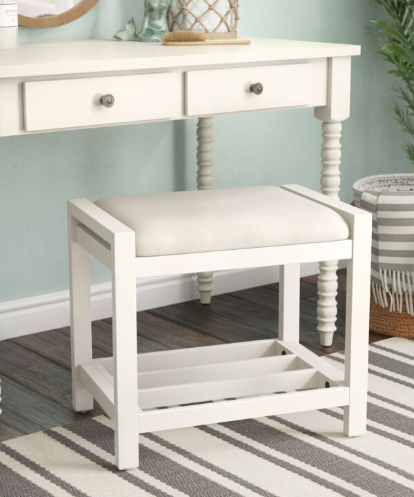 Adrian 18.5” Tall Vanity Stool by Highland Dunes