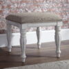 Hanley 18” Tall Solid Wood Vanity Stool by Kelly Clarkson Home