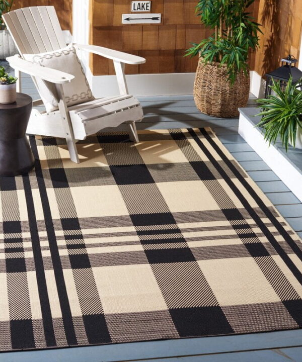 Lakeeva Power Loom Black/Bone Indoor/Outdoor Rug