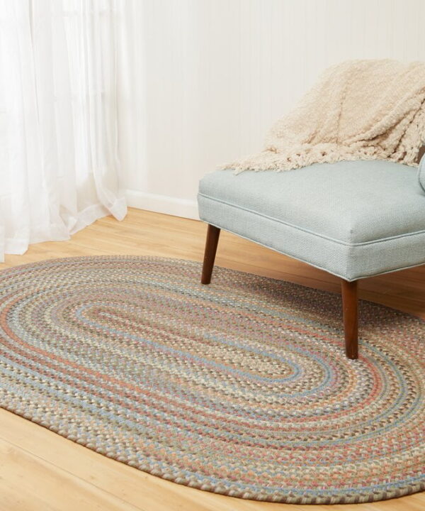 Elizondo Handmade Braided Wool Seaweed Rug