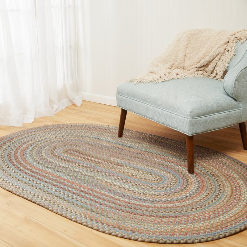 Elizondo Handmade Braided Wool Seaweed Rug