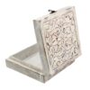 2 Piece Decorative Box with Front and Top Mirror with Wood Morrocan Overlay Set