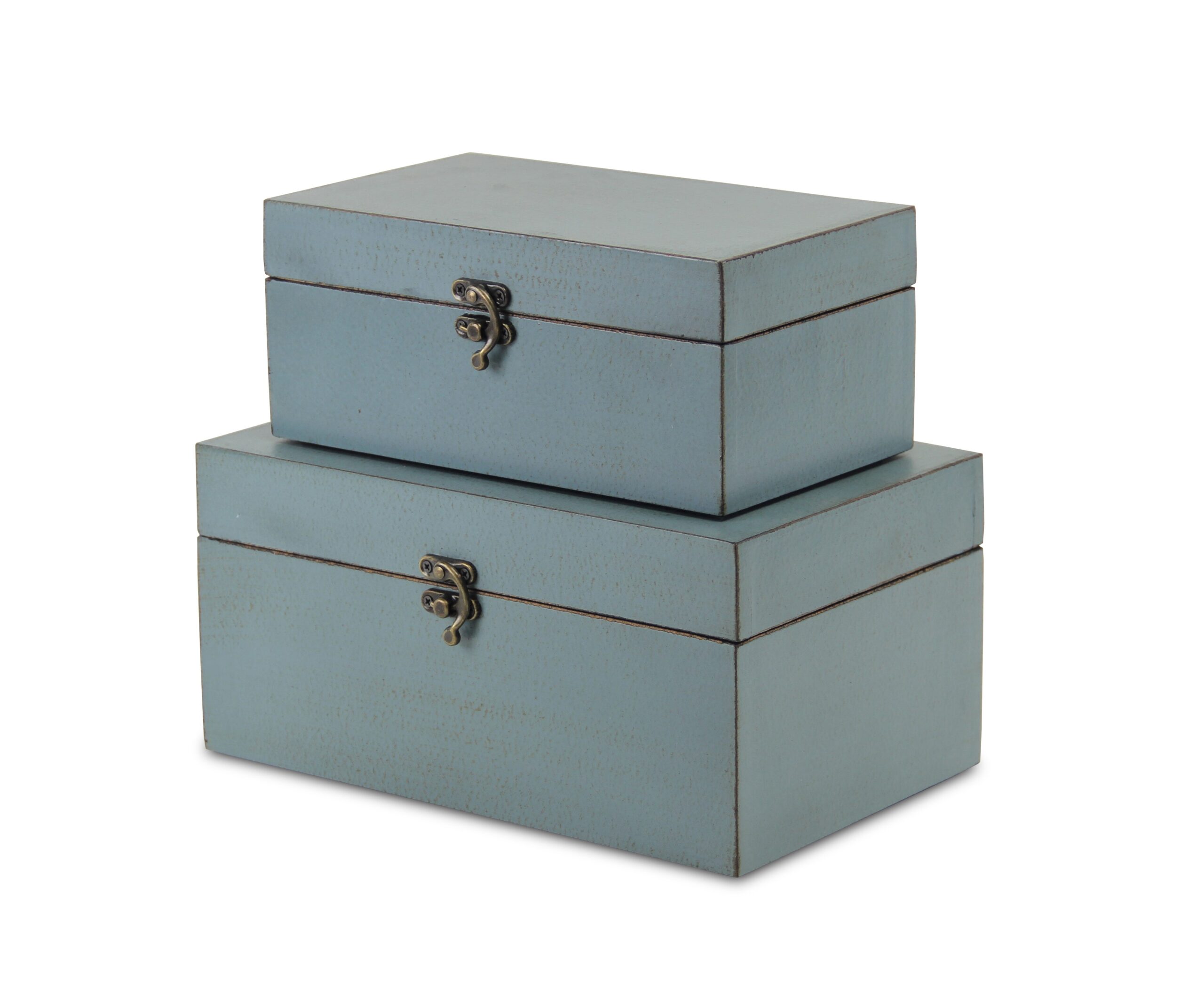 2 Piece Wood Latch Hook Lock Box Set