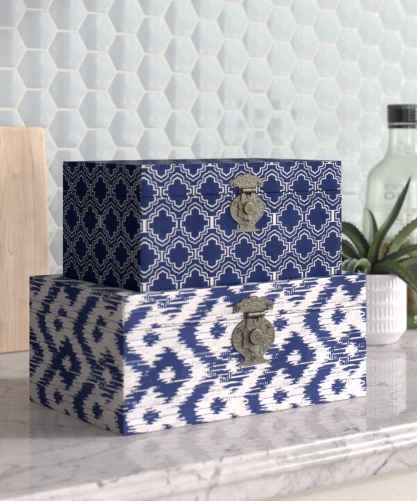 Claudia Blue Decorative Boxes