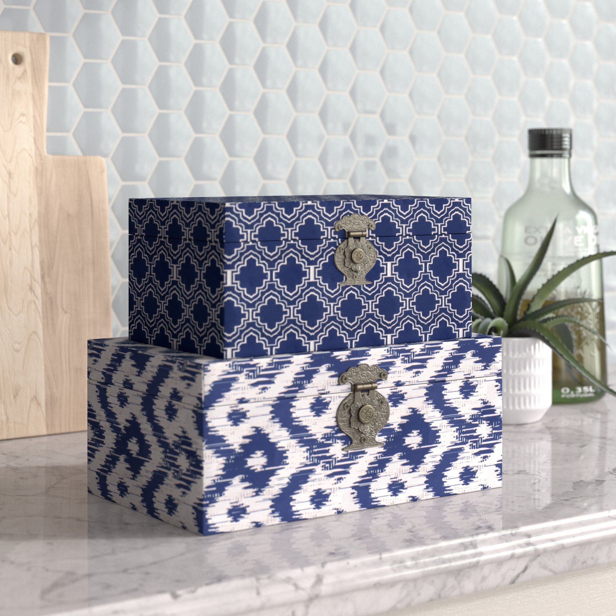 Claudia Blue Decorative Boxes