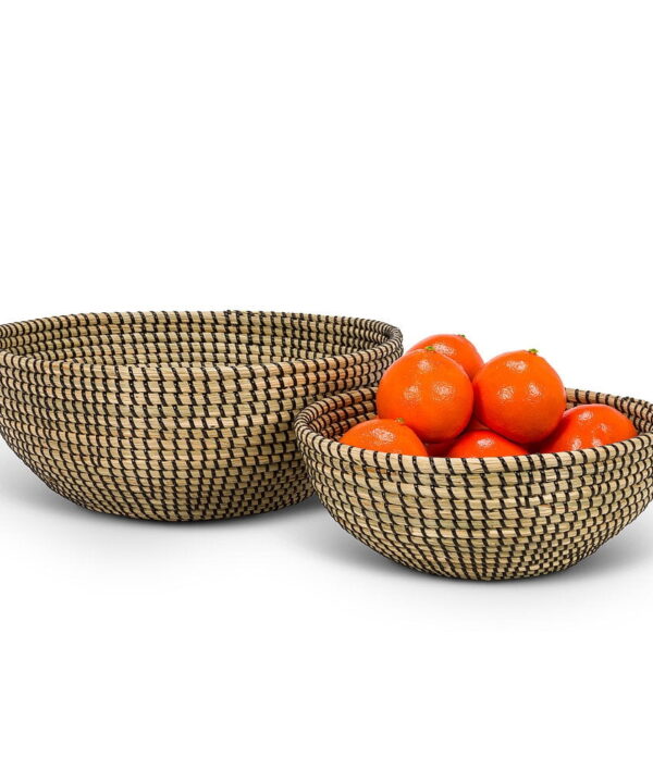 Calana Seagrass,Plastic Decorative Bowl - Set of 2