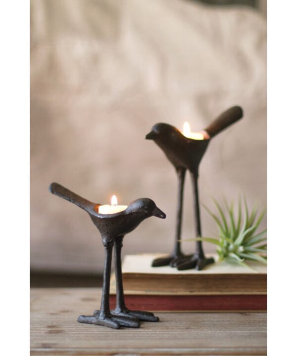 2 Piece Iron Tabletop Tealight Holder