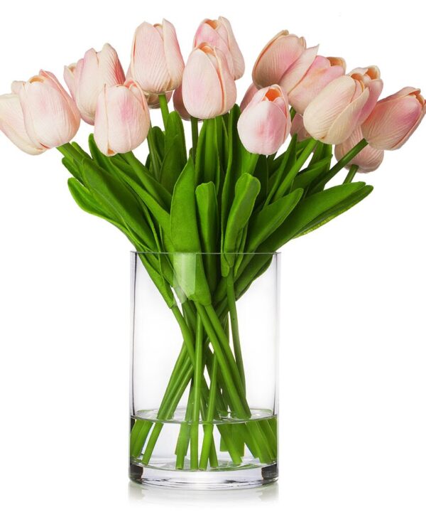 Real Touch Flower Tulips Centerpiece in Vase