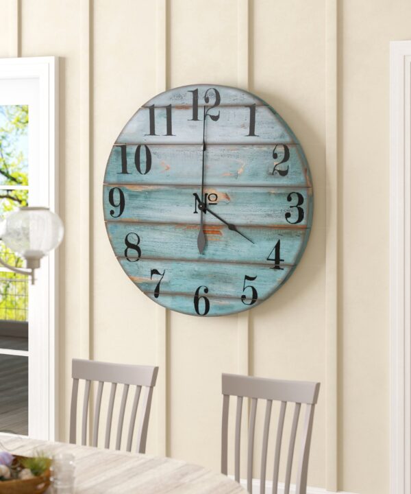 Bourland Solid Wood Wall Clock