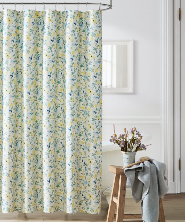 Nora Cotton Floral Single Shower Curtain