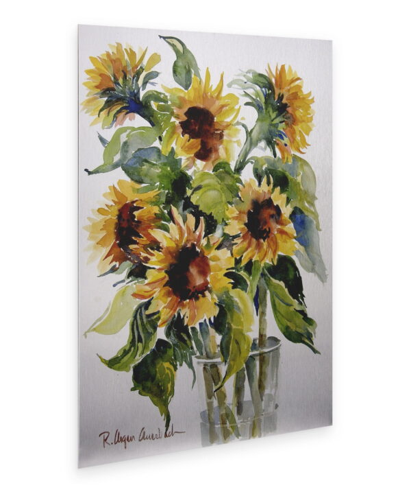 Sunflowers by - Unframed Graphic Art on Metal