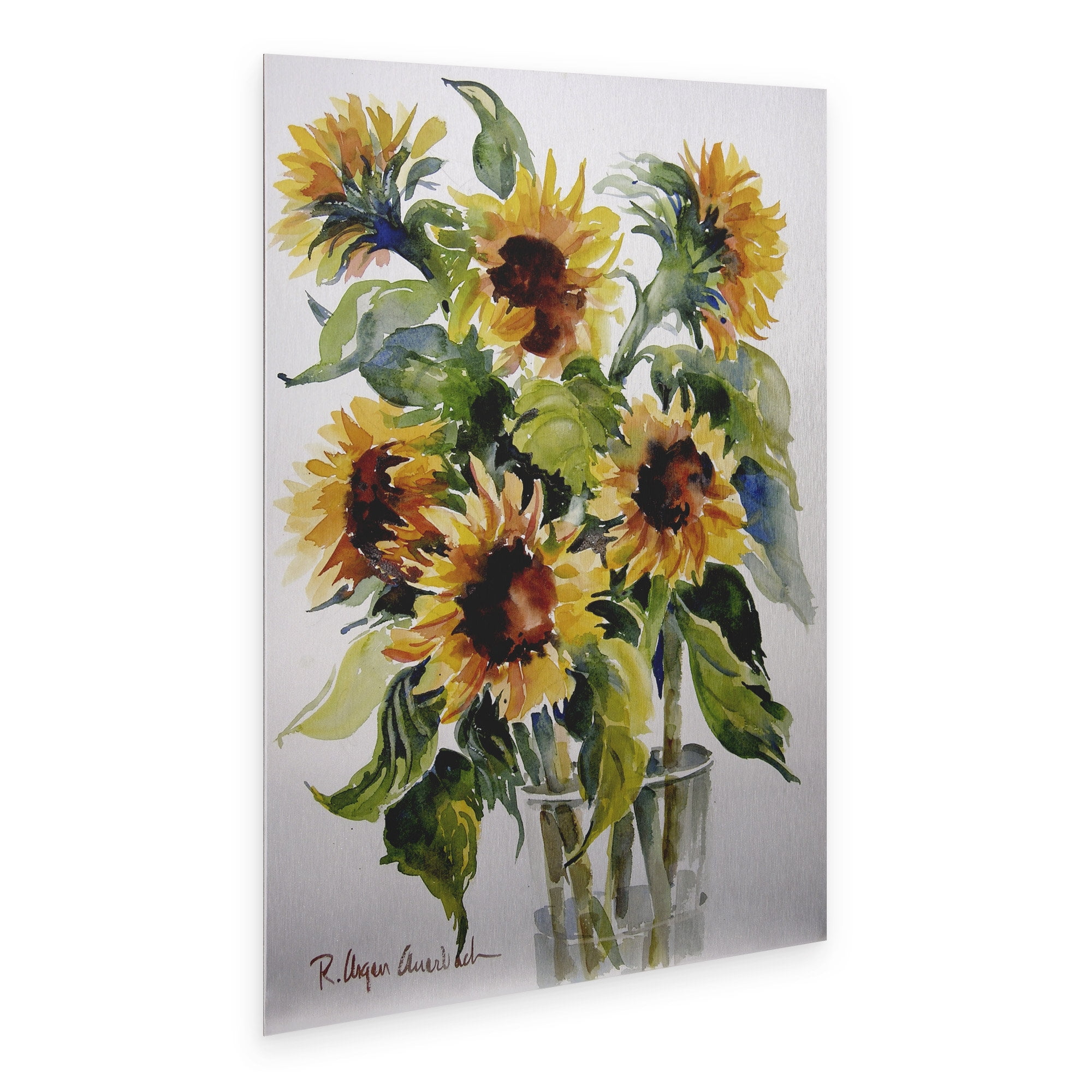 Sunflowers by - Unframed Graphic Art on Metal