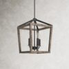 Farmhouse Orb Wood Chandelier