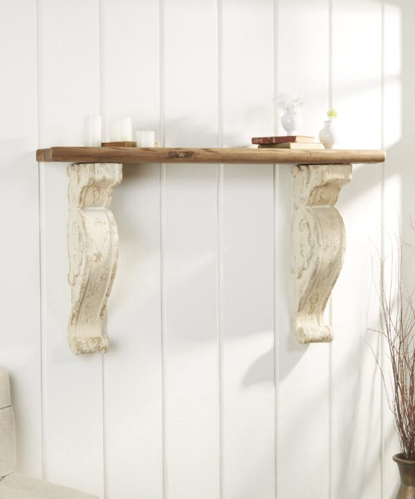 Lisabeth Fir Solid Wood Accent Shelf