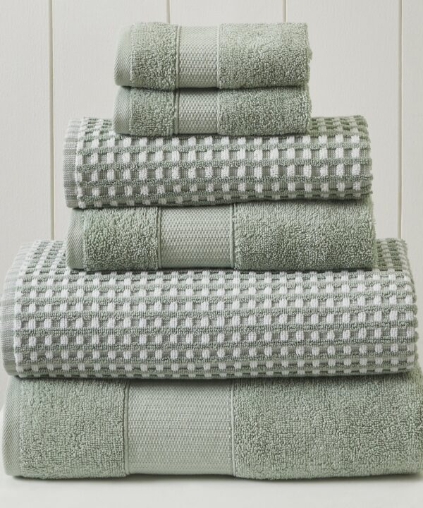 Gracey Jacquard 6 Piece 100% Cotton Towel Set