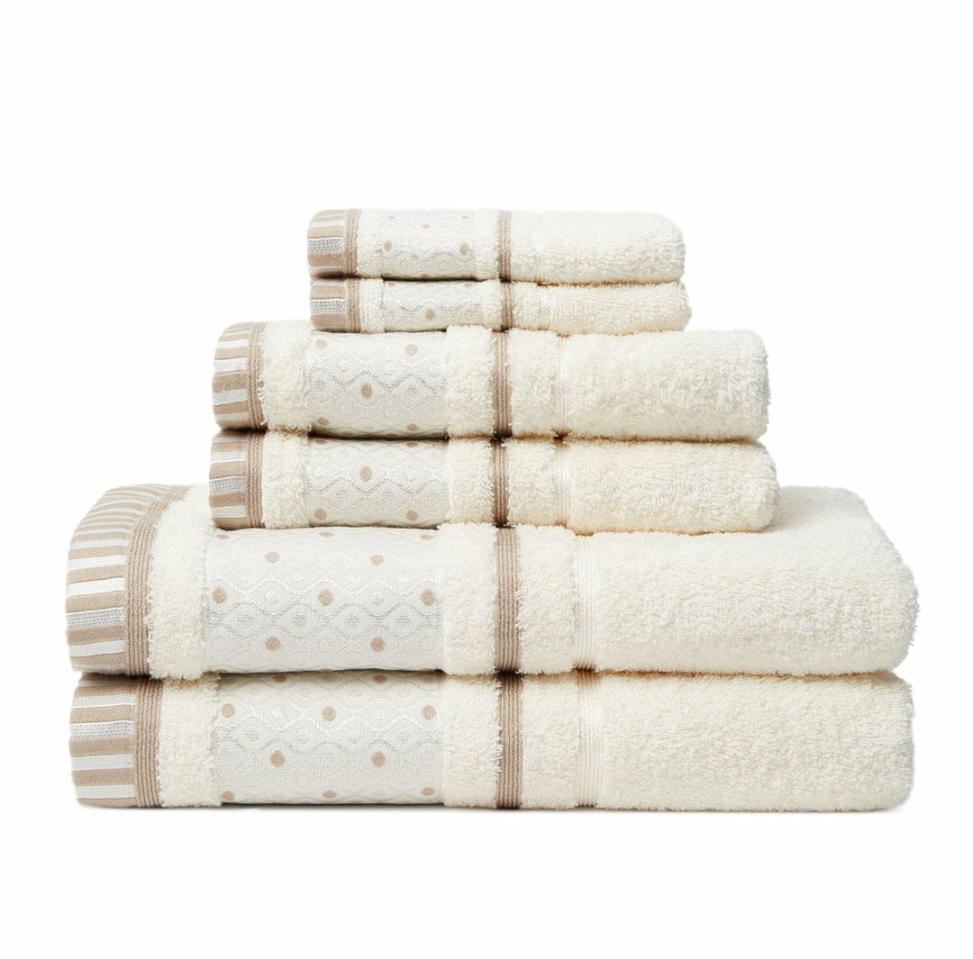 6 Piece 100% Cotton Towel Set
