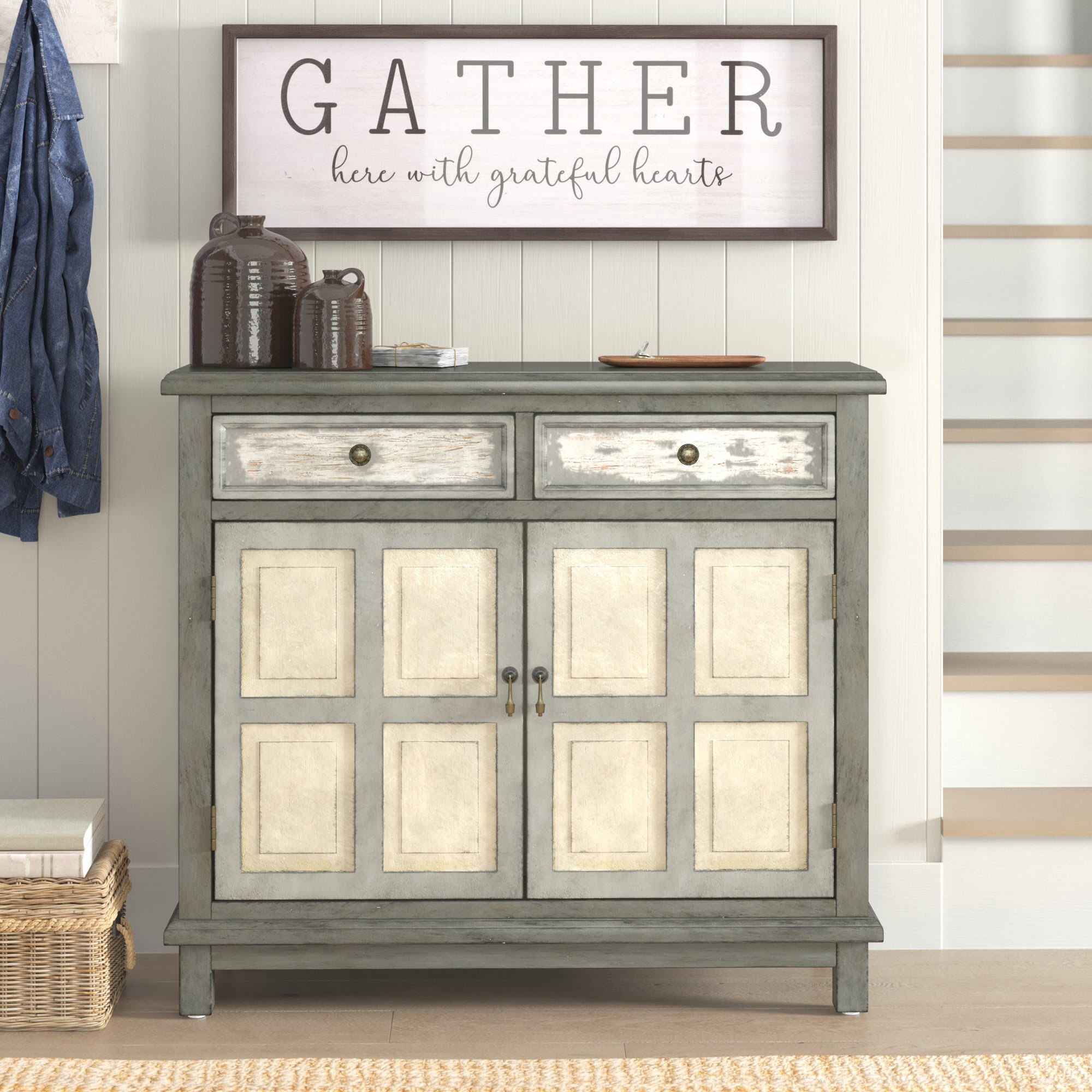 Sedlak 35.75” Tall 2 – Door Accent Cabinet