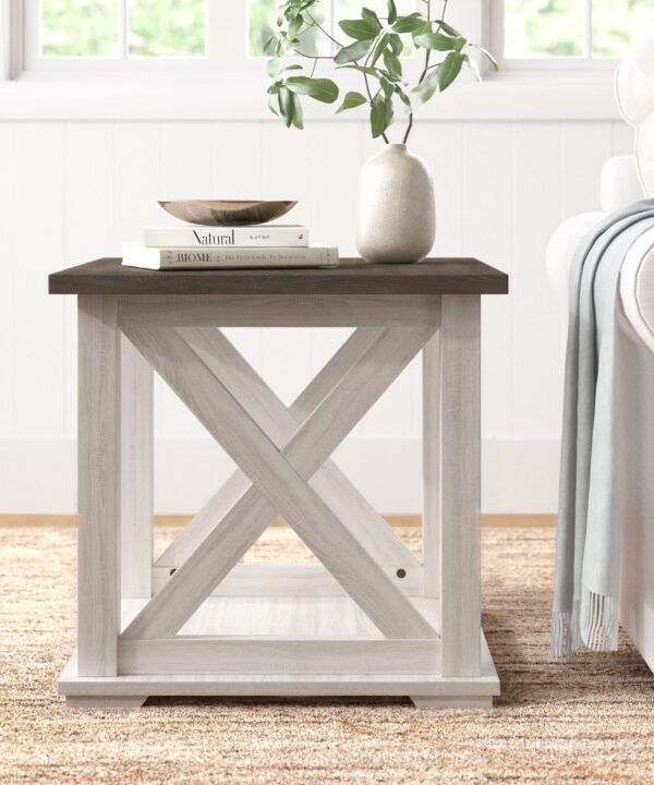 Kellam 22'' Tall Floor Shelf End Table
