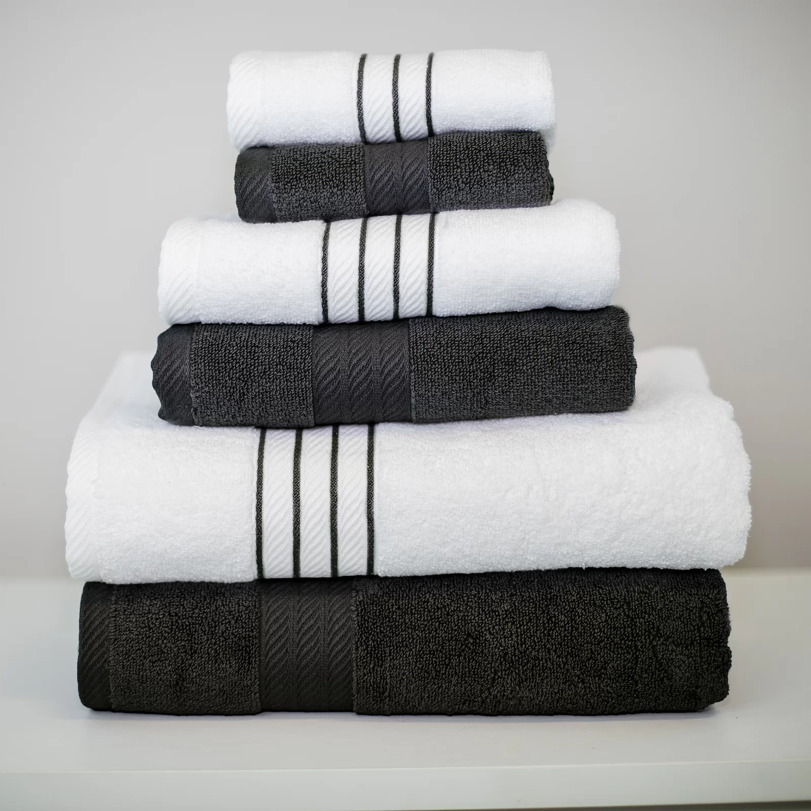 Brensen 6-Piece 100% Cotton Towel Set