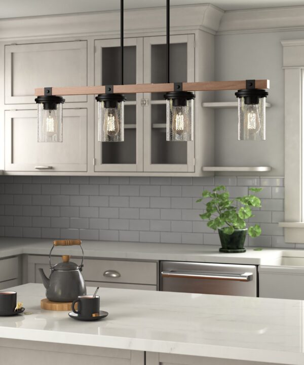 Nugent 4 - Light Kitchen Island Linear Pendant
