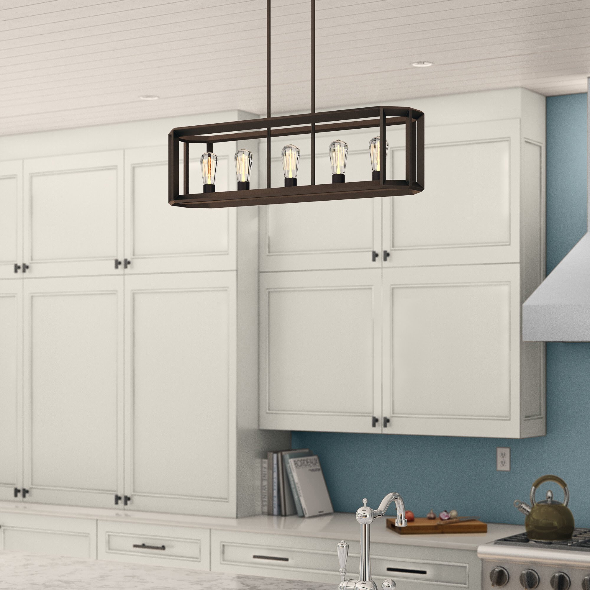 Saladino 5-Light Kitchen Island Linear Pendant