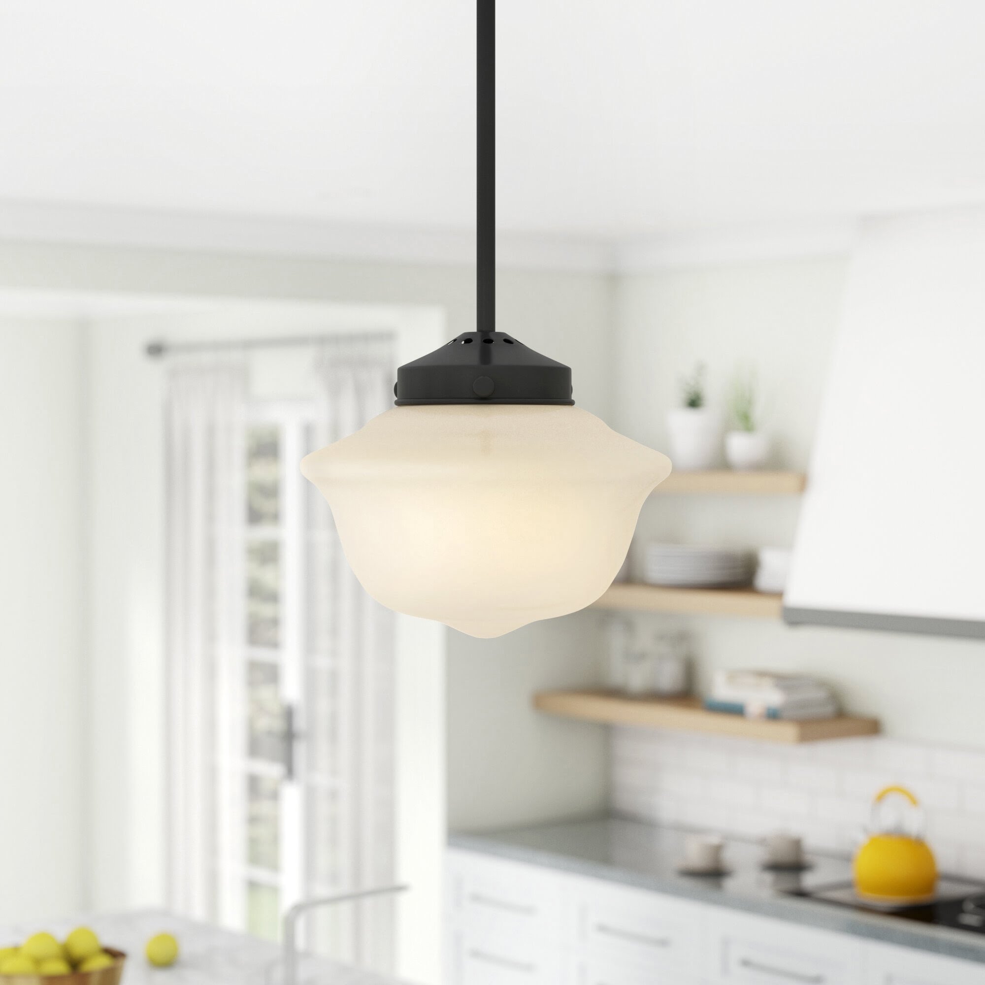 Sille 1 - Light Single Schoolhouse Pendant
