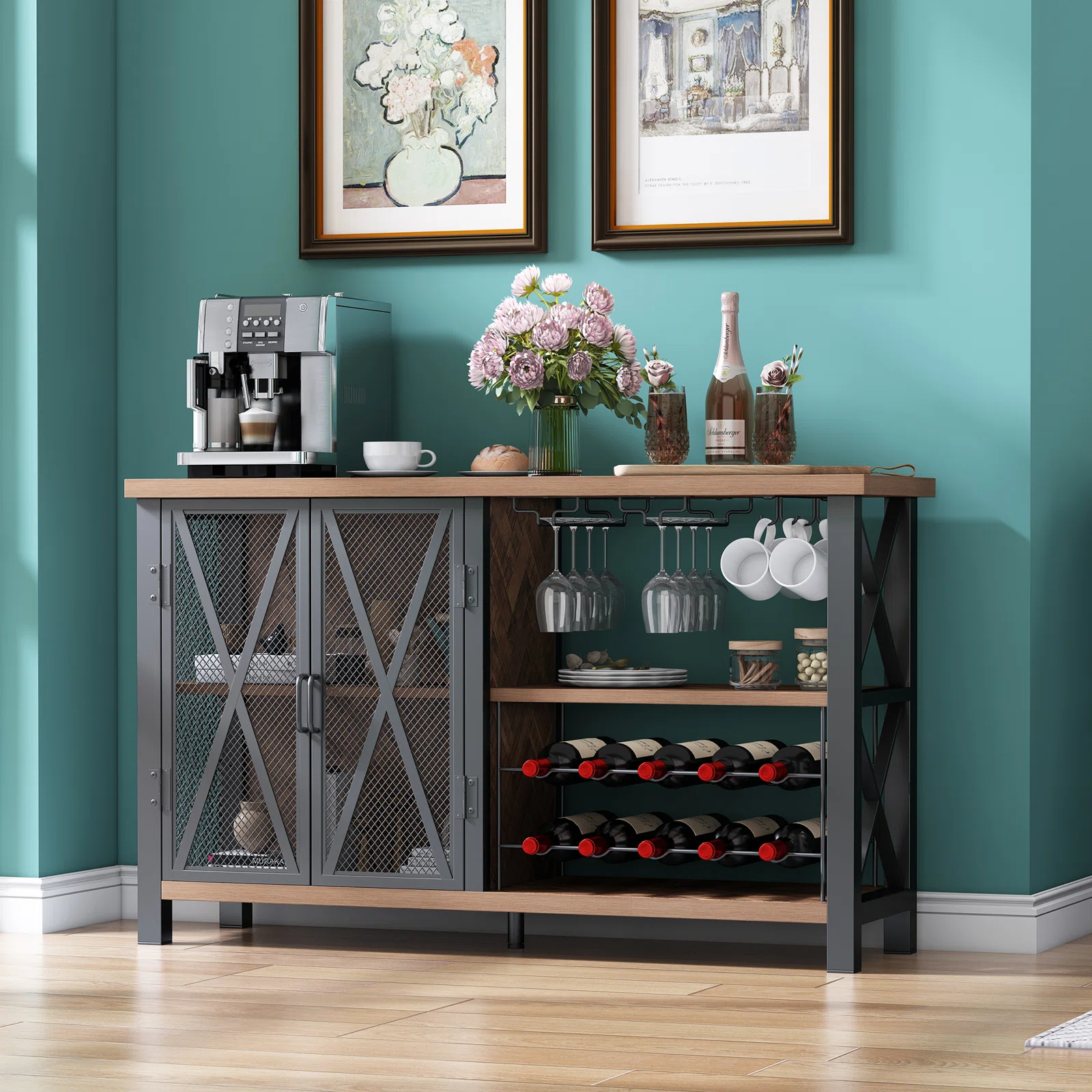 Bluffton Bar with Wine Storage