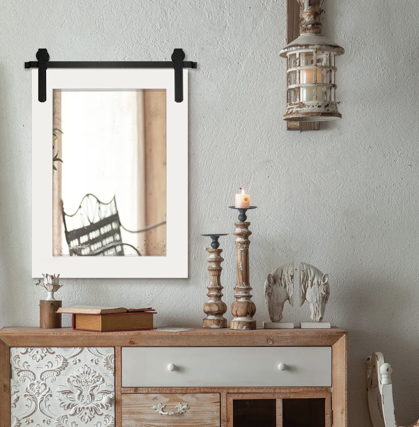 Markeeda Rectangle Wood Wall Mirror