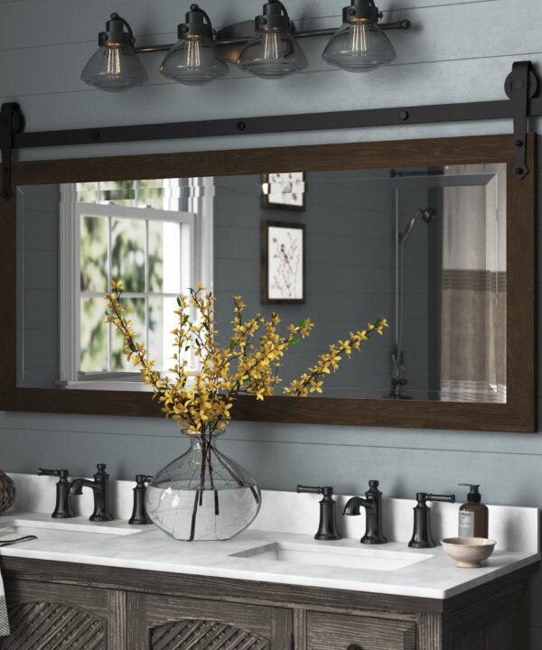 Neace Rectangle Wood Wall Mirror