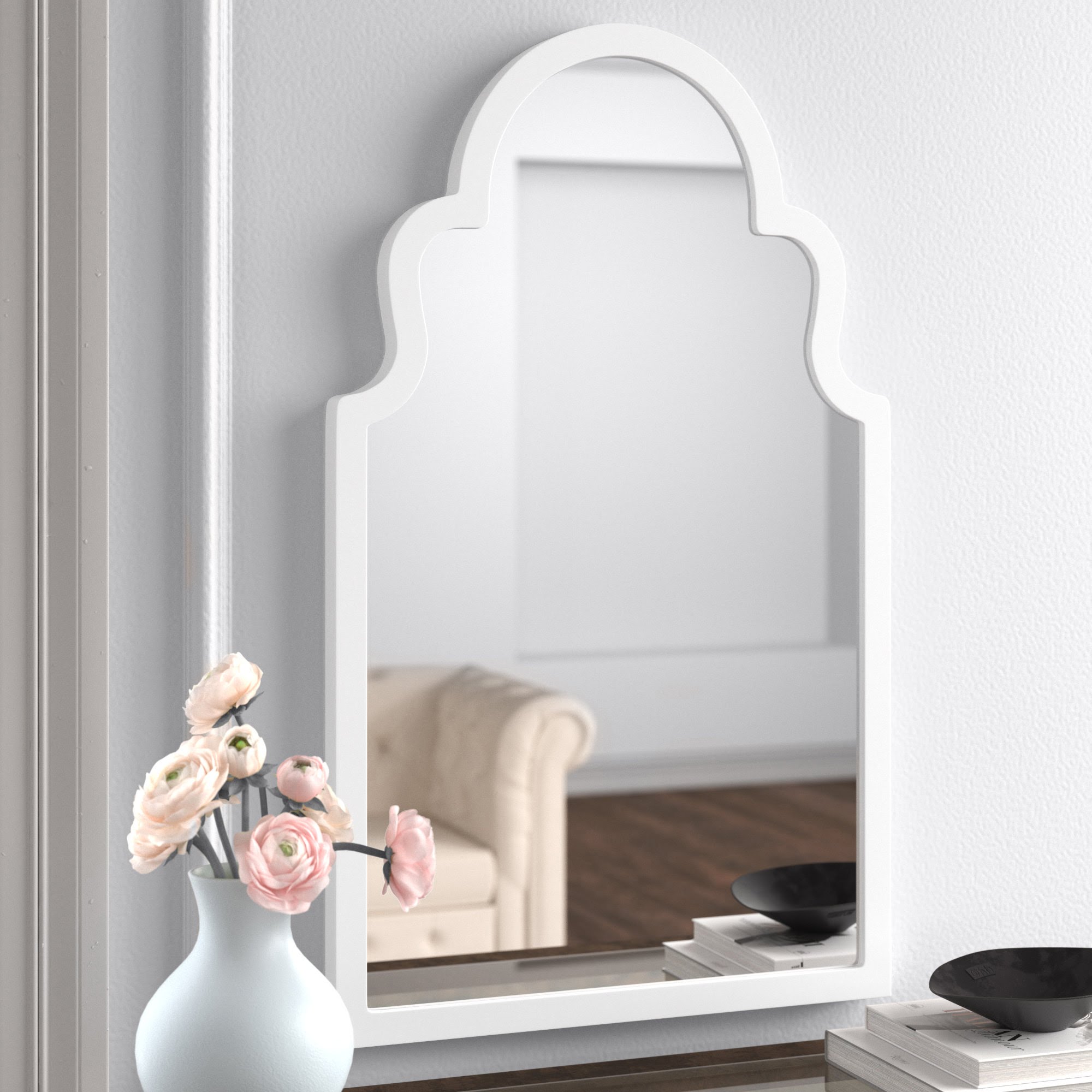 Lucienne Arch Wood Wall Mirror