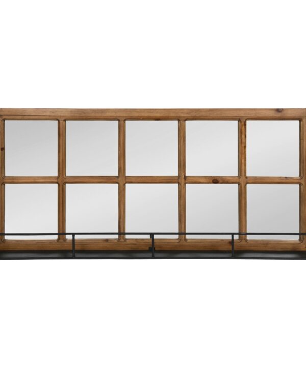 Prout Window Pane Solid Wood Wall Mirror
