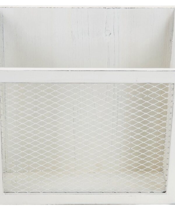 Wood & Chicken Wire Magazine Holder