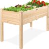 Yaheetech 2pcs Raised Garden Bed 48x24x30in Elevated Wooden Planter Box with Legs Standing Growing Bed for