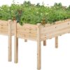 Best Choice Products 48x24x30in Raised Garden Bed, Elevated Wood Planter Box Stand for Backyard, Patio, Balcony w/Bed Liner,