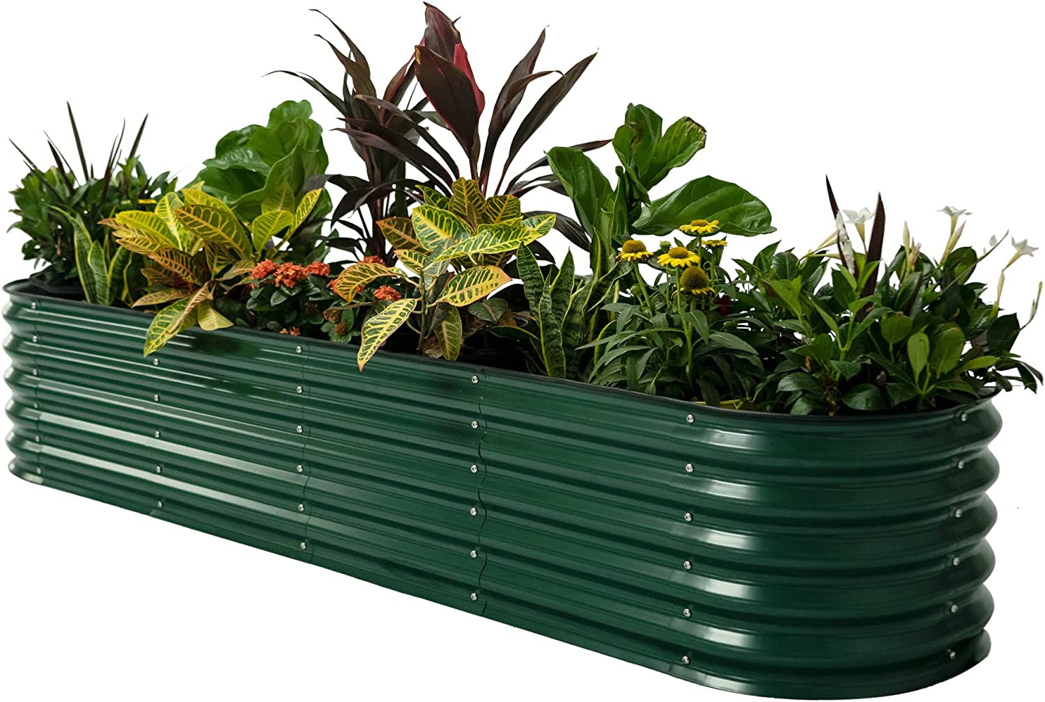 Vego garden Raised Garden Bed Kits, 17" Tall 9 in 1 8ft X 2ft Metal Raised Planter Bed for Vegetables Flowers Ground Planter
