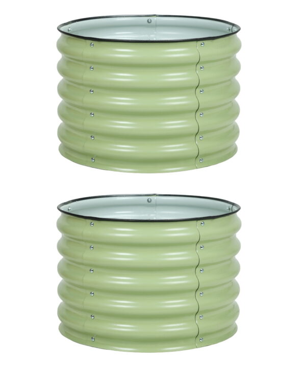 Aoodor 16.7" Tall Metal Raised Garden Bed -White