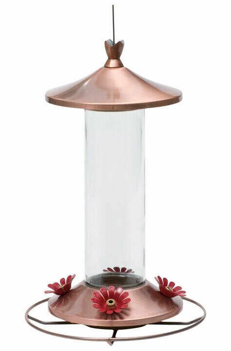Arnett Copper Bottle Nectar Hummingbird Feeder