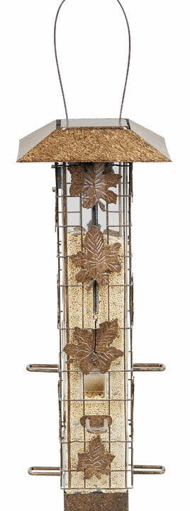 Bollinger Squirrel-Be-Gone Wild Bird Metal Tube Bird Feeder
