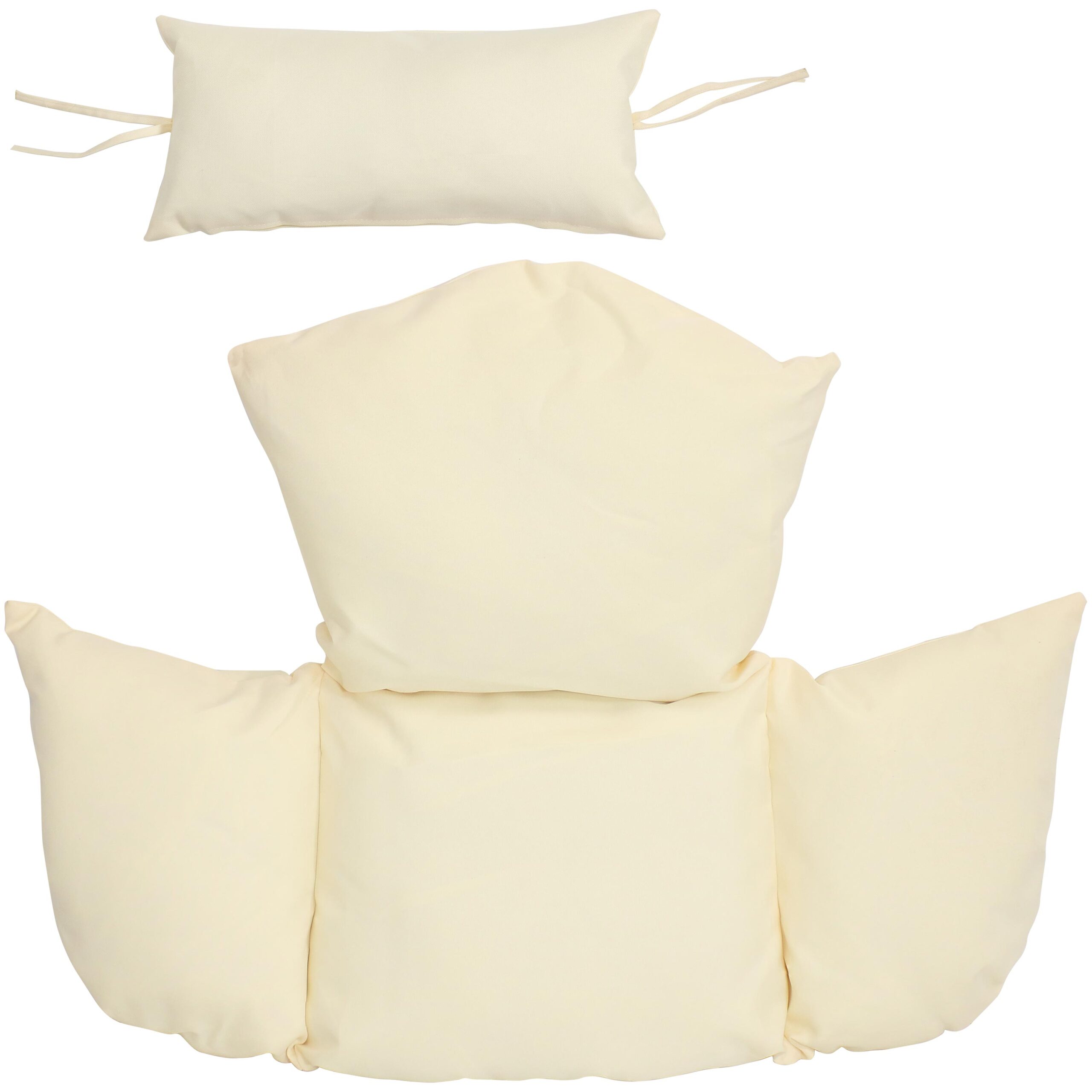 Sunnydaze Replacement Cushion Set for Penelope and Oliver Egg Chairs - Cream