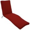 Sunnydaze Outdoor Patio Chaise Lounge Cushion - 72- x 21-Inch - Red Sunnydaze Outdoor Patio Chaise Lounge Cushion - 72- x 21-Inch - Red