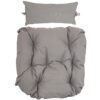 Sunnydaze Replacement Seat Cushion and Headrest Pillow for Danielle Egg Chair, Gray