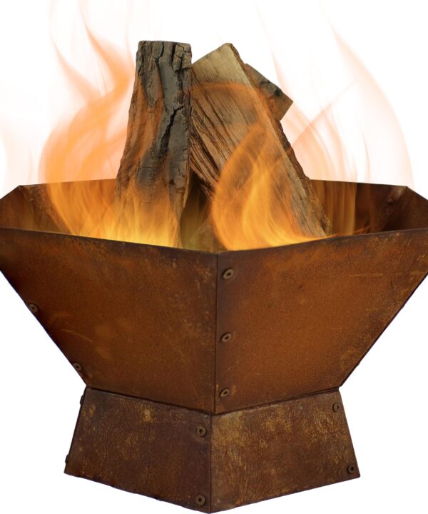 Sunnydaze Rustic Steel Affinity Fire Pit - 23-Inch