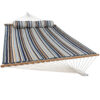 Sunnydaze Quilted Fabric Hammock with Pillow - Ocean Isle