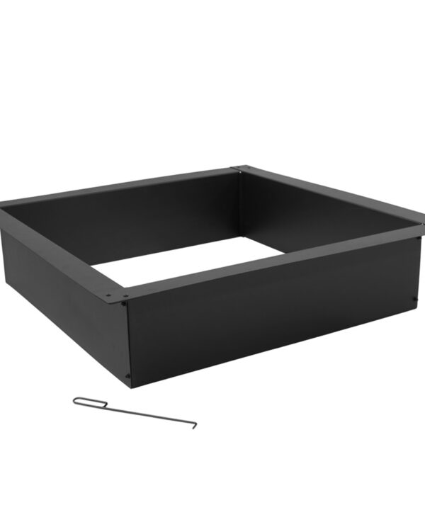 Sunnydaze Square Heavy-Duty Fire Pit Rim/Liner, DIY Fire Pit Above or In-Ground, Steel, 36-Inch