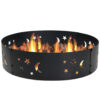 Sunnydaze Metal Campfire Ring w/ Die-Cut Stars & Moons - 36-Inch