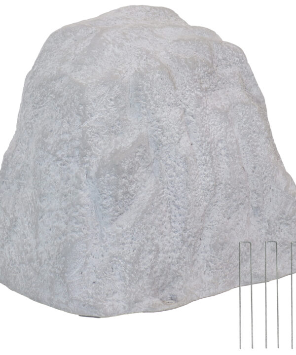 Artificial Polyresin Landscape Rock with Stakes - Gray