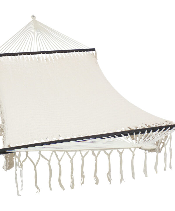 Sunnydaze American Deluxe-Style Mayan Hammock with Spreader Bars - Natural